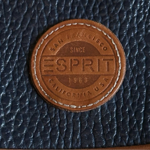 Esprit Navy Faux Leather Purse Vintage 90’s Crossbody - Picture 4 of 7